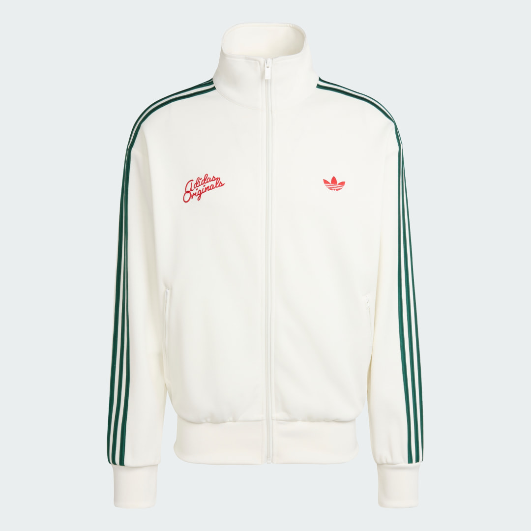 Detalle 2 de Chaqueta deportiva Adidas Firebird Roses – blanco, para entrenamiento y estilo casual