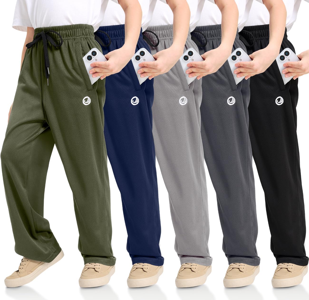 Detalle de OCYMA Boys Sweatpants 5-Pack Mesh Joggers