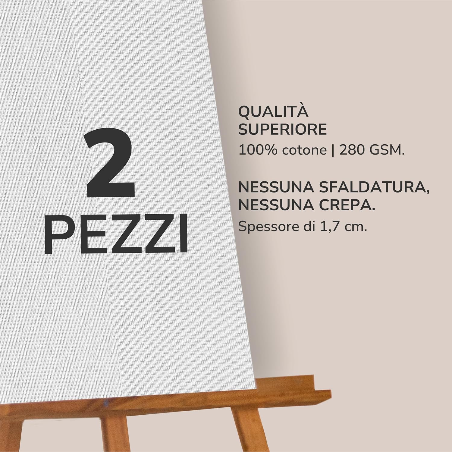 Detalle de Zenacolor tela per dipingere 40x50 set da 2