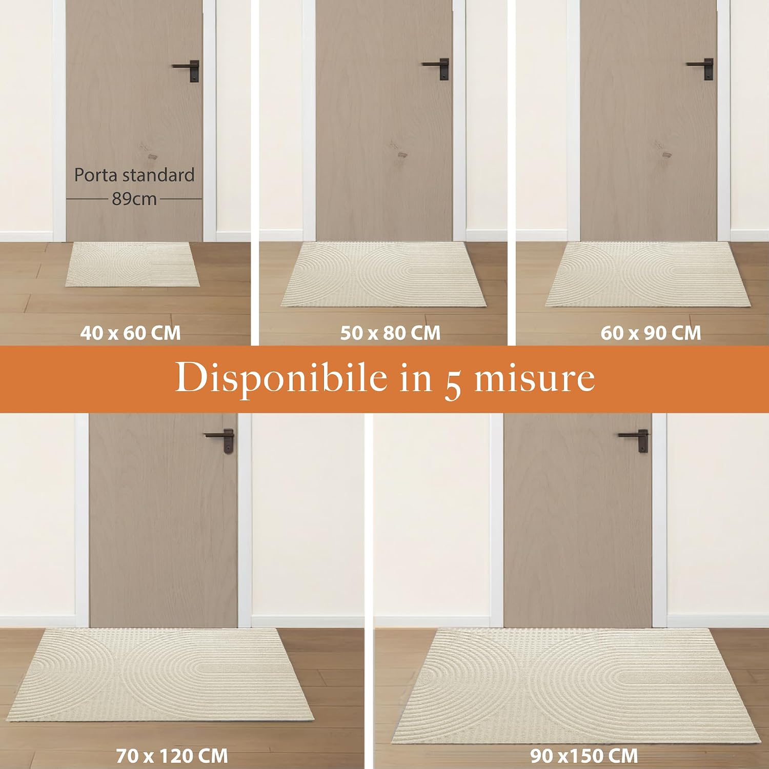 Detalle 2 de Zenacasa Zerbino 40x60 cm beige 🧽