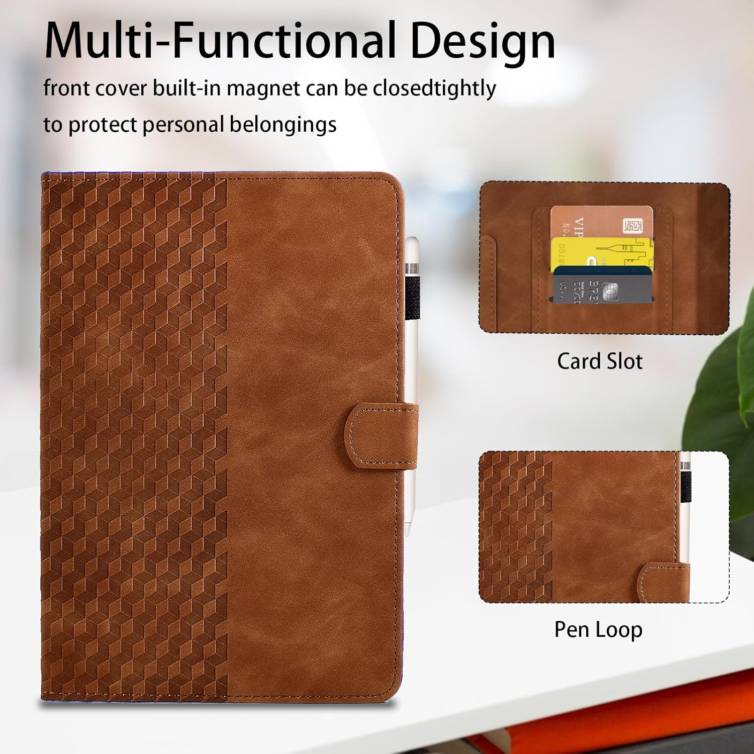 Thumbnail 4 de VKooer Hülle für Samsung Galaxy Tab S11 11 Zoll 2025 – Premium PU-Leder Case (SM-X730/SM-X736/SM-X736B) Braun