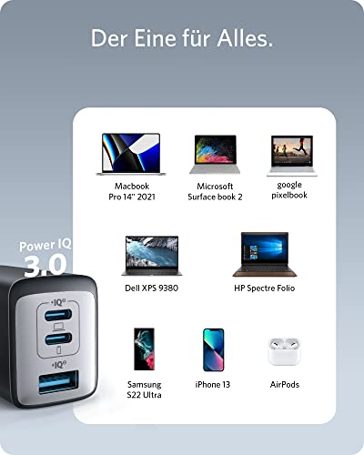 Thumbnail 6 de Anker Nano II 65W USB-C Ladegerät – 3-Port PPS Schnellladegerät für iPad und Co.