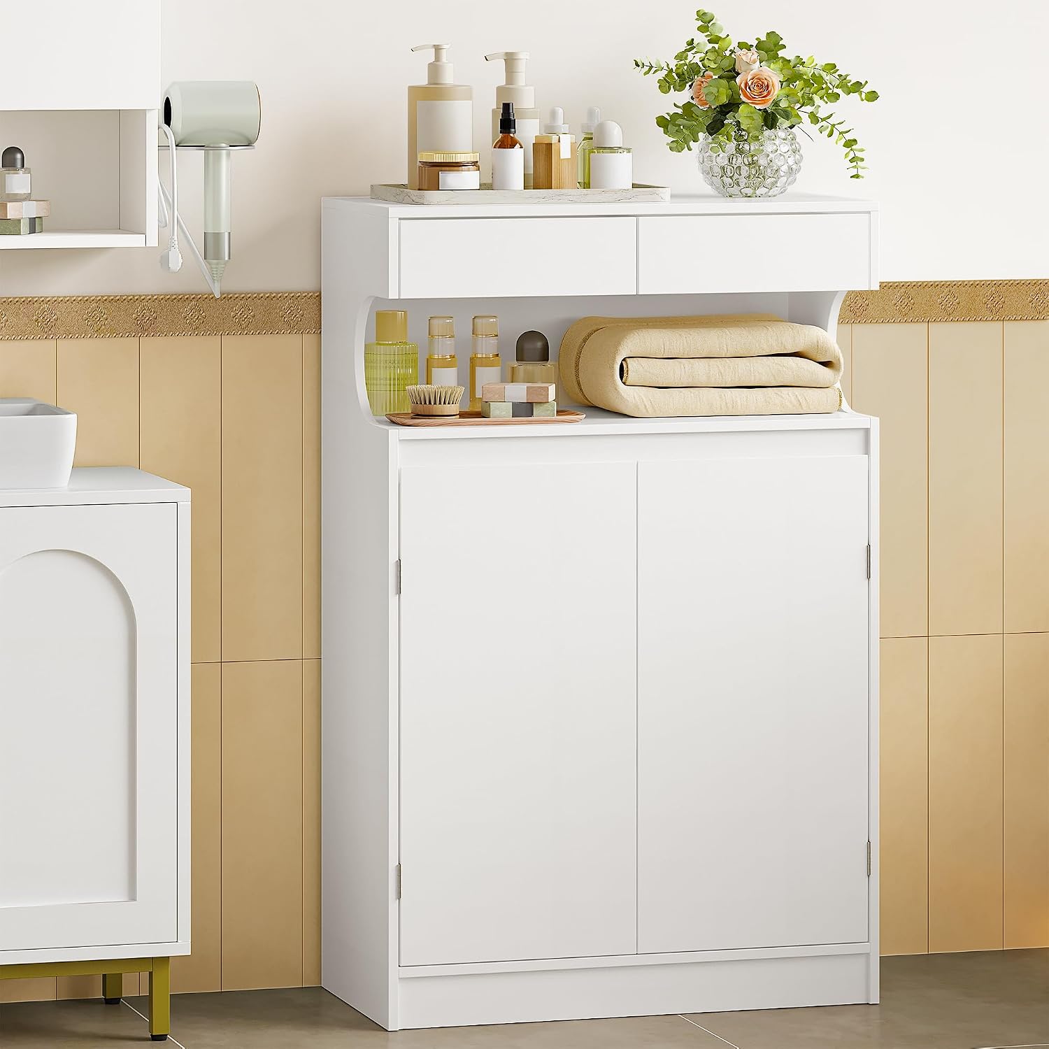 Thumbnail 1 de Hzuaneri Meuble de Salle de Bain SC63903X : rangement lisible et modulable