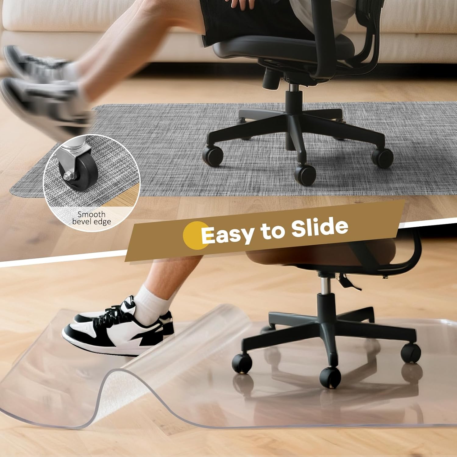 Detalle 2 de BesWin Office Chair Mat for Hardwood Floors