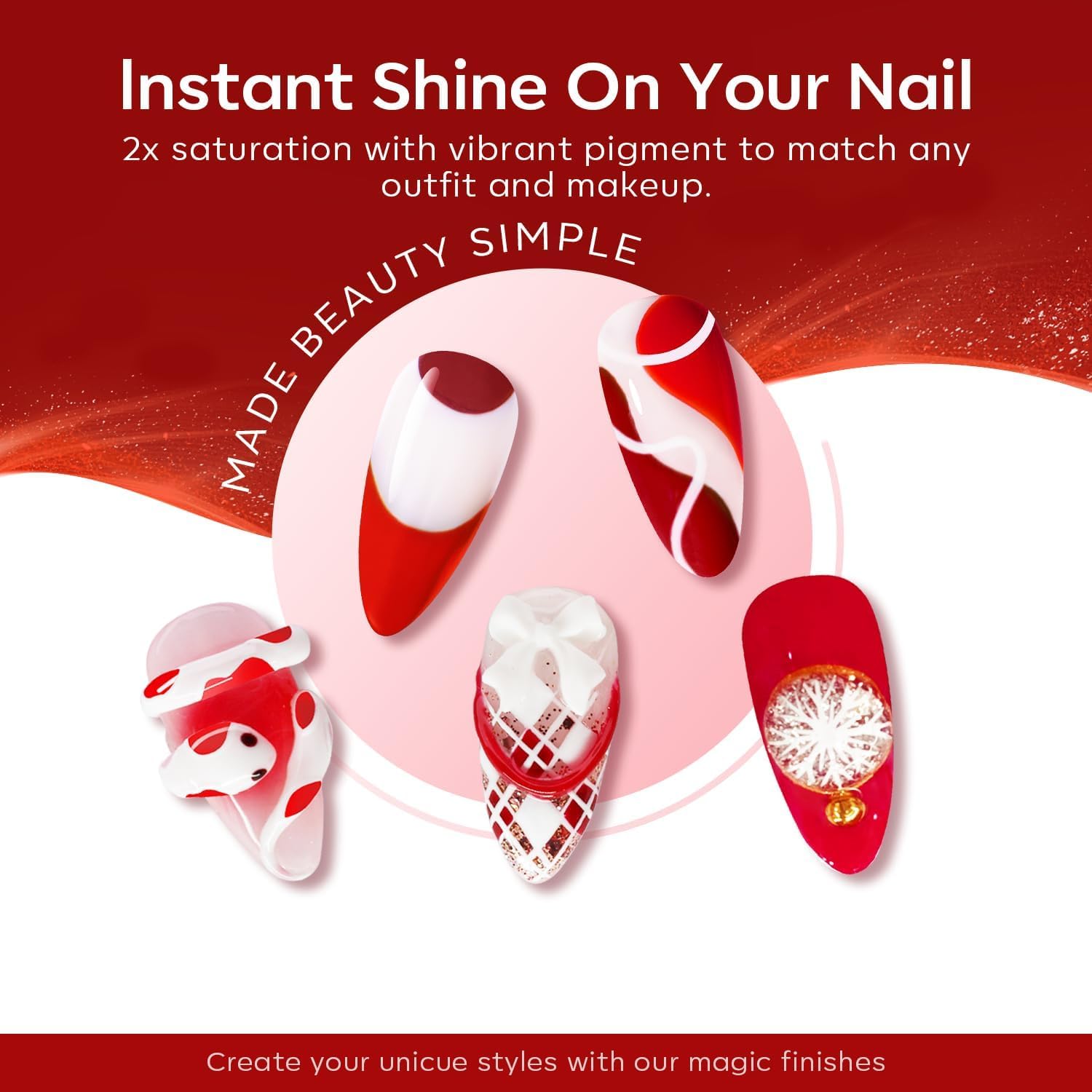 Thumbnail 6 de Modelones Vernis Semi Permanent UV “Série Rouge” – coffret de 6 couleurs
