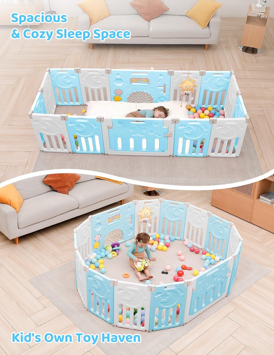 Thumbnail 5 de Baby Playpen, 14-Panel Foldable Design