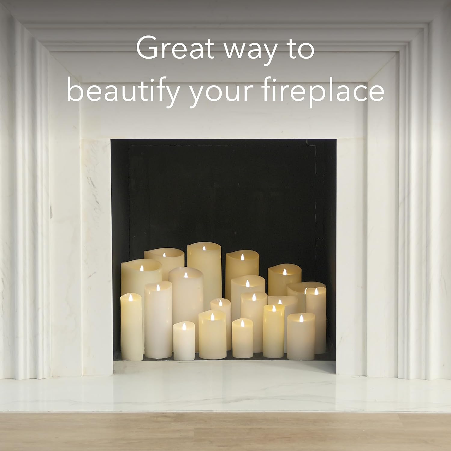 Detalle de Softflame Flameless LED Candles, 3 x 7.1 in.
