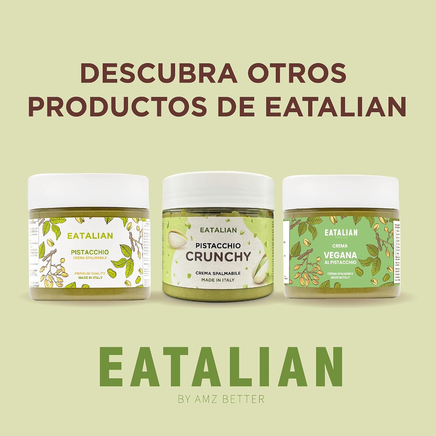 Thumbnail 5 de EATALIAN by AMZ BETTER Crema de Pistacho y Galleta 🍪 200g