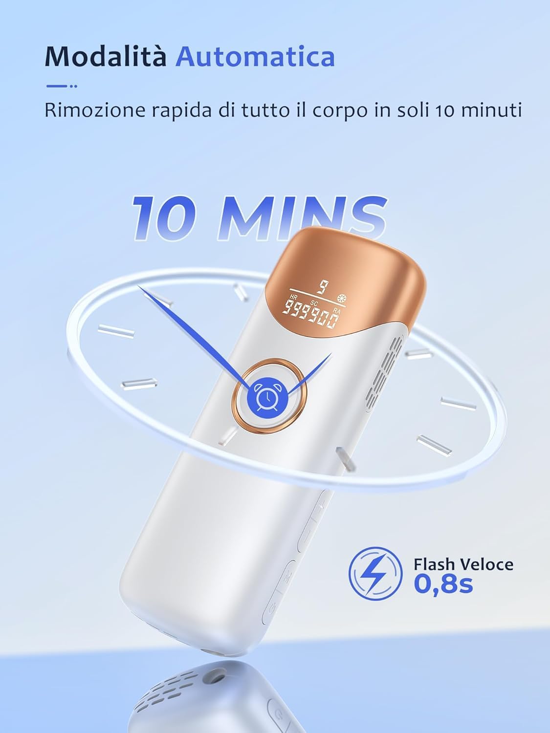 Detalle 2 de Epilatore Luce Pulsata 19,8J con 9 livelli di energia 🎀