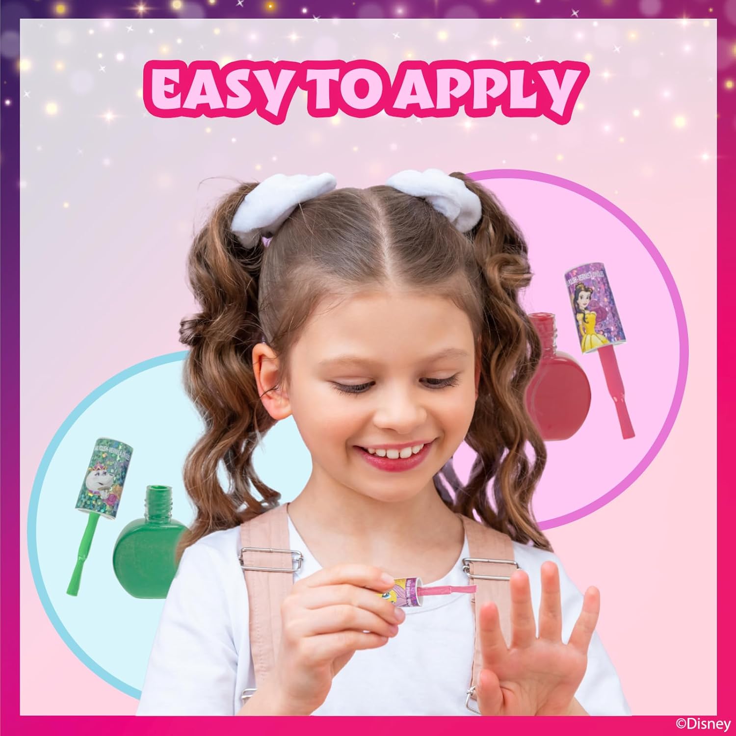 Detalle de Beauty and the Beast Smalto Acqua 18 pz – Set di smalti ad asciugatura rapida per bambine