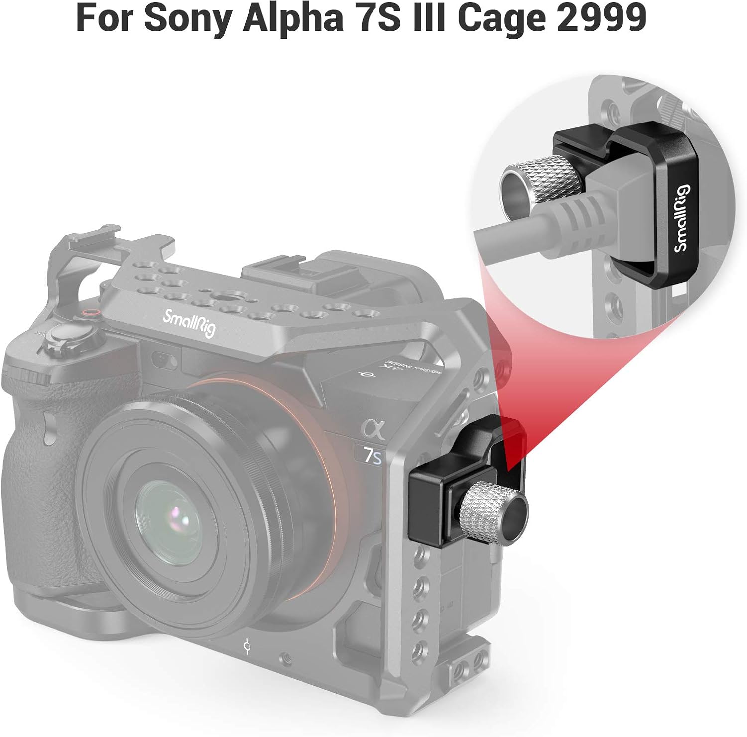 Detalle 2 de SMALLRIG 3000 serre-câble HDMI pour Sony A7 V