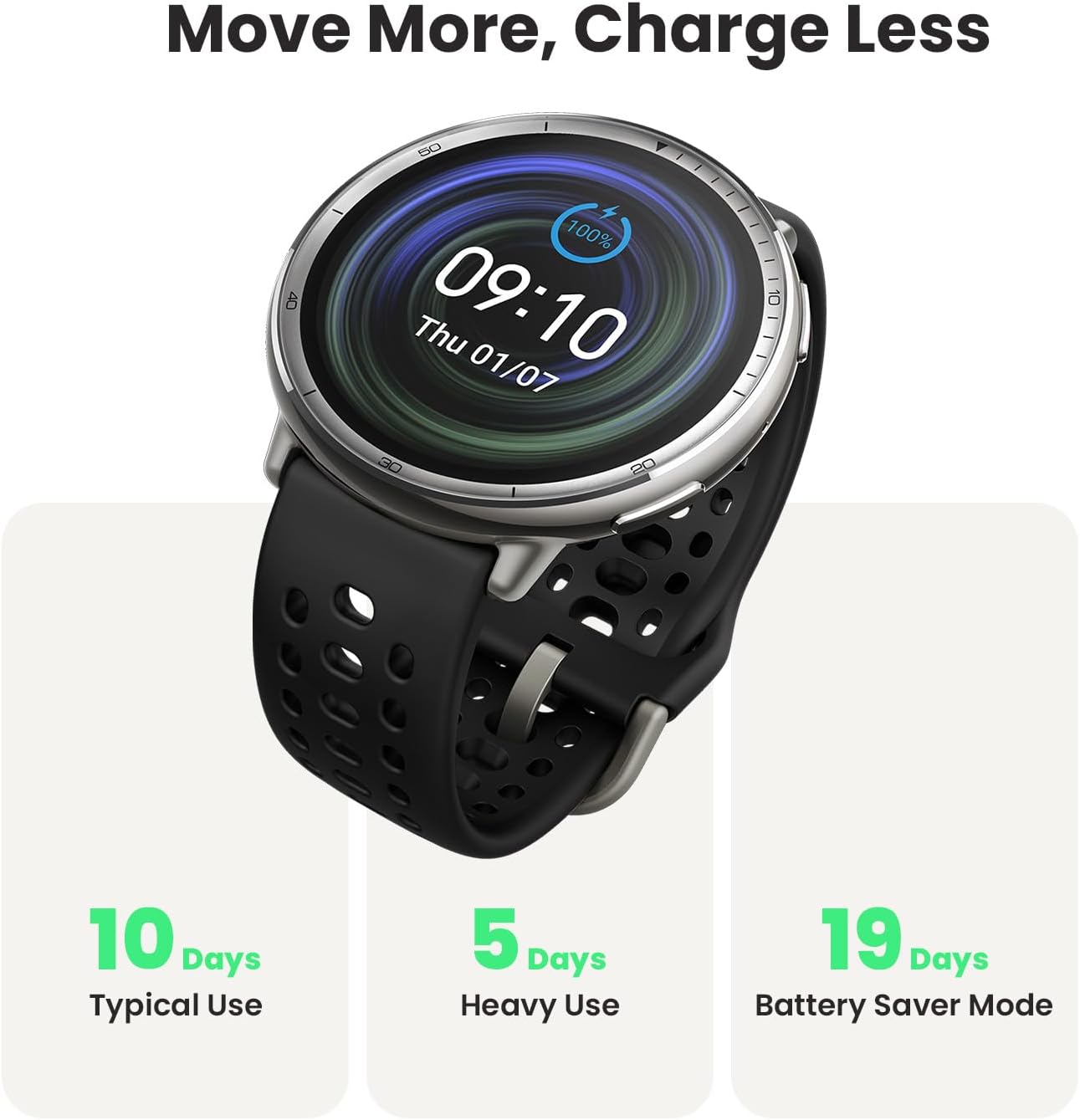 Detalle de Amazfit Active 2 Smart Watch 44mm with GPS Maps and 160+ Sport Modes