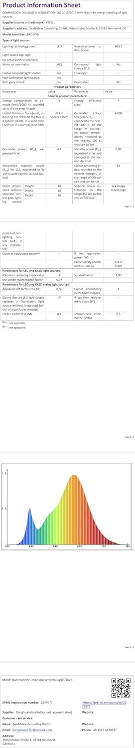 Detalle 1 de YIIFELL Pack de 12 bombillas LED GU10 de 5W (50W equivalente), 3000K blanco cálido, 400 lúmenes y 120°