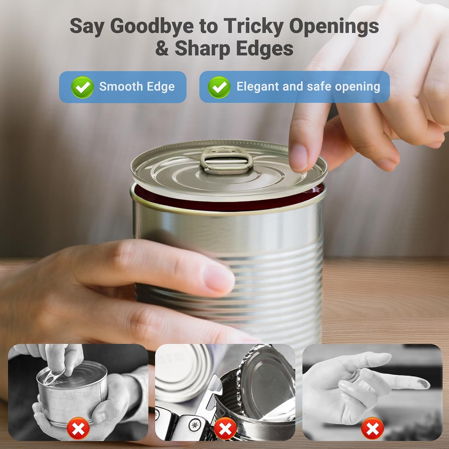 Thumbnail 3 de Rechargeable Electric Can Opener with One-Touch Operation and 360° Cutting