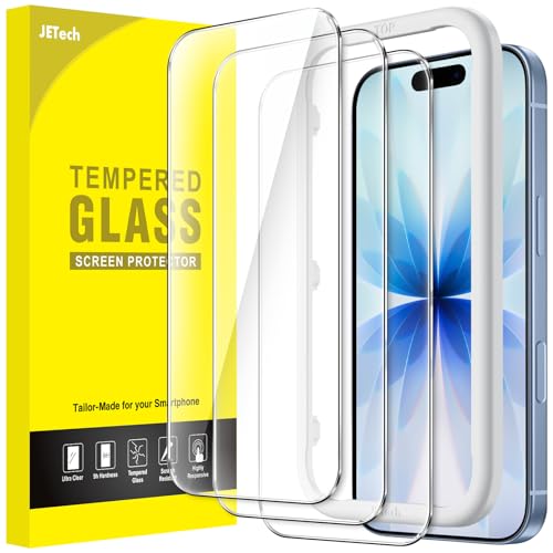 Detalle de JETech verre trempé pour iPhone 17, lot de 3, 9H, transparent HD