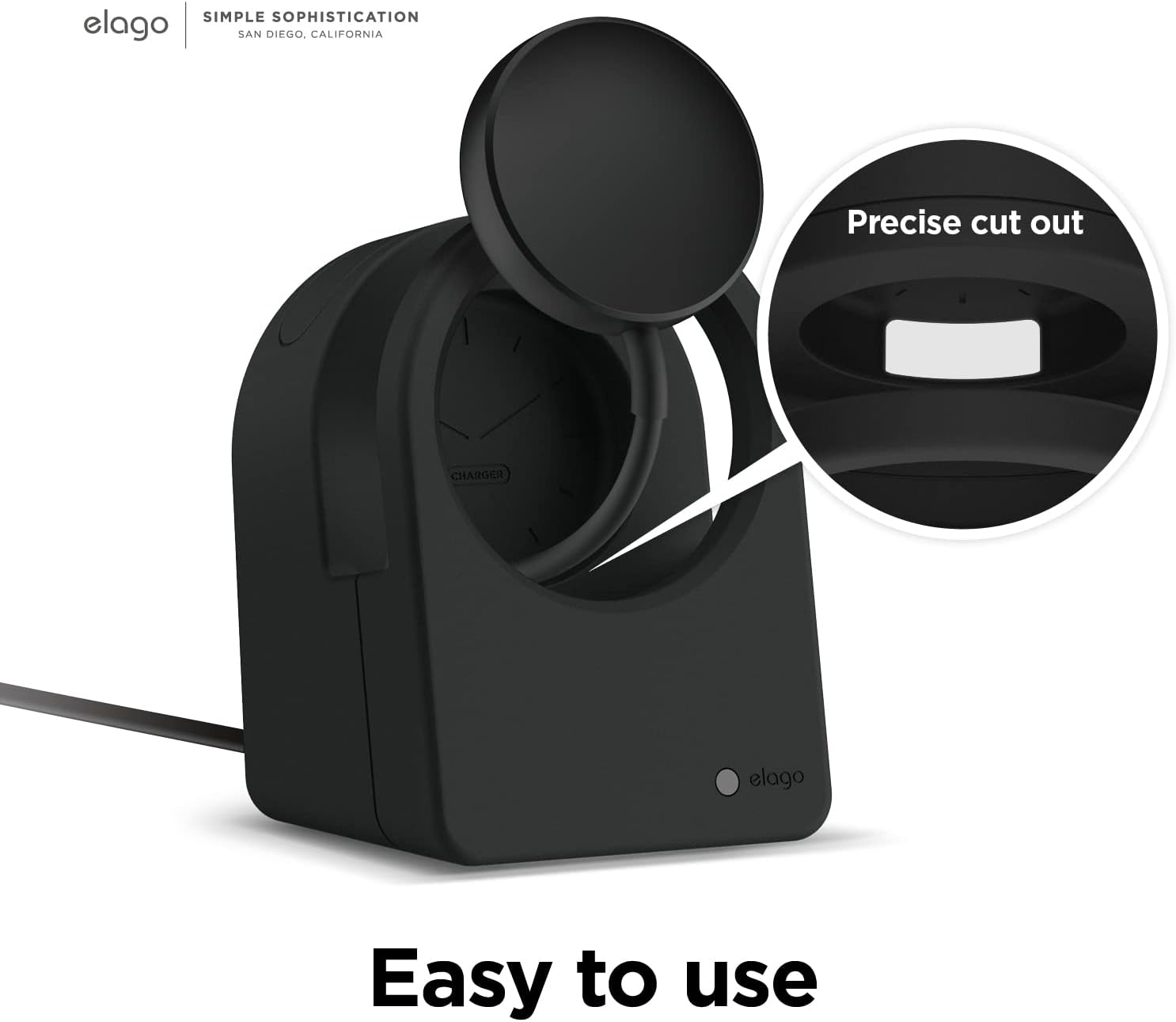 Thumbnail 3 de elago GWT3 Charger Stand for Samsung Galaxy Watch (Nightstand mode, silicone base)