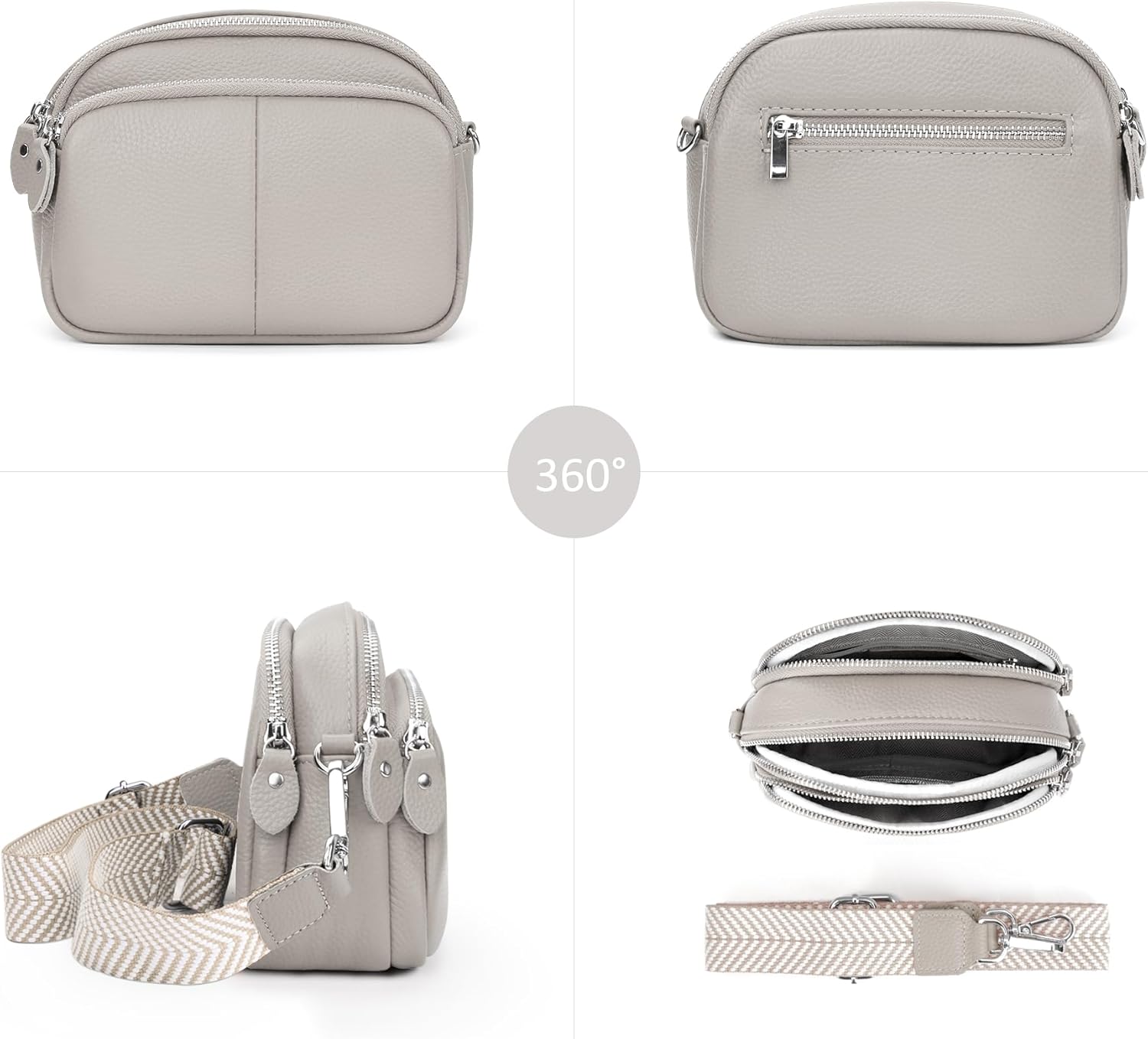 Thumbnail 5 de befen Ladies Shoulder Bag Real Leather Handbag: Small Crossbody for Daily Use
