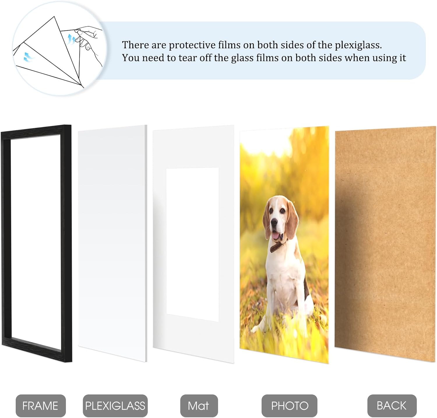 Thumbnail 4 de FamiPrts 16x20 Frame: Wooden Picture Frame in Black with Dual Orientation