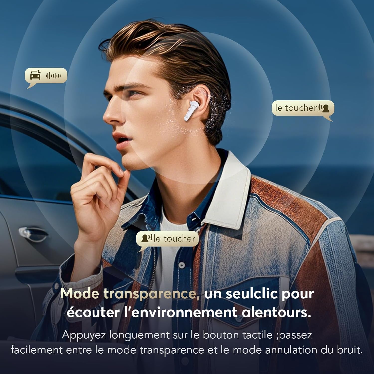 Thumbnail 5 de EUQQ Wireless Earbuds: Bluetooth 5.4 with Dual Noise Cancellation and IP7 Waterproof