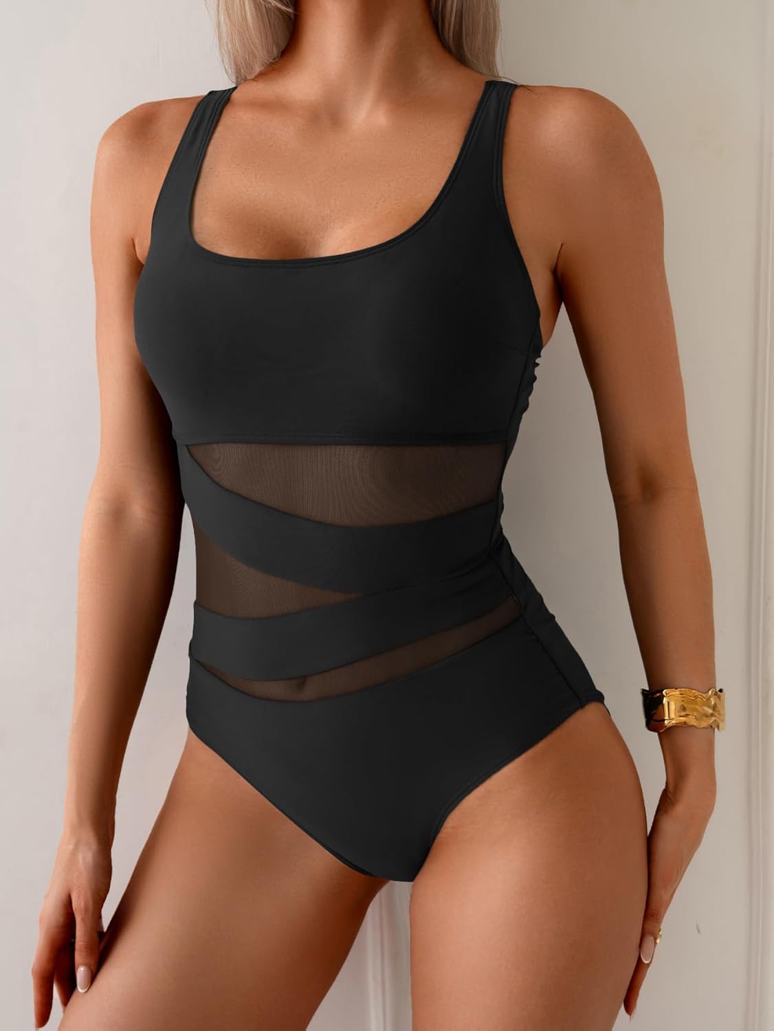 Thumbnail 2 de B2prity Women's Mesh One Piece Swimsuit with Tummy Control and Push-Up Support
