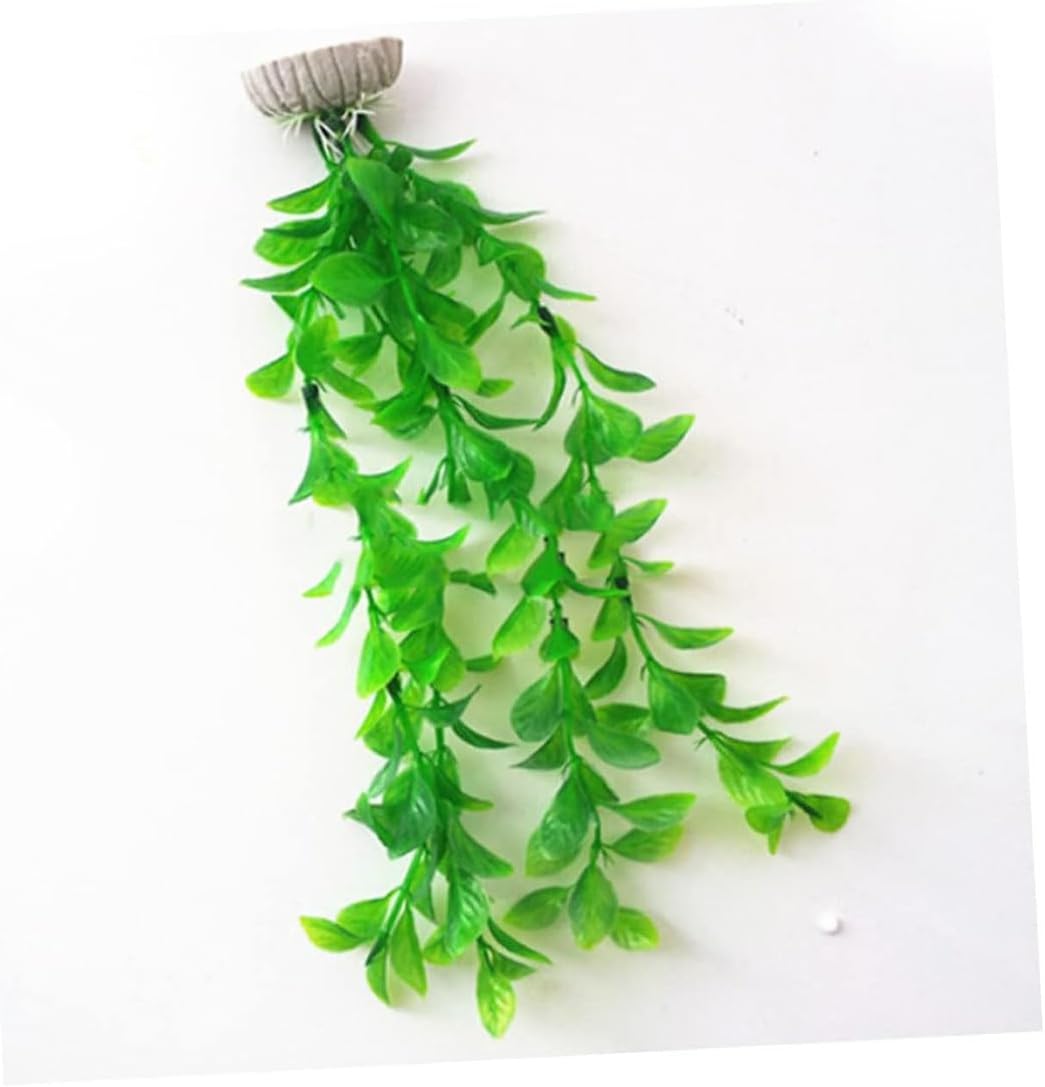Detalle de MaoNativey 3 Pack Long Artificial Aquarium Plants – Bendable 25cm Plastic Green Decor for Freshwater Tanks