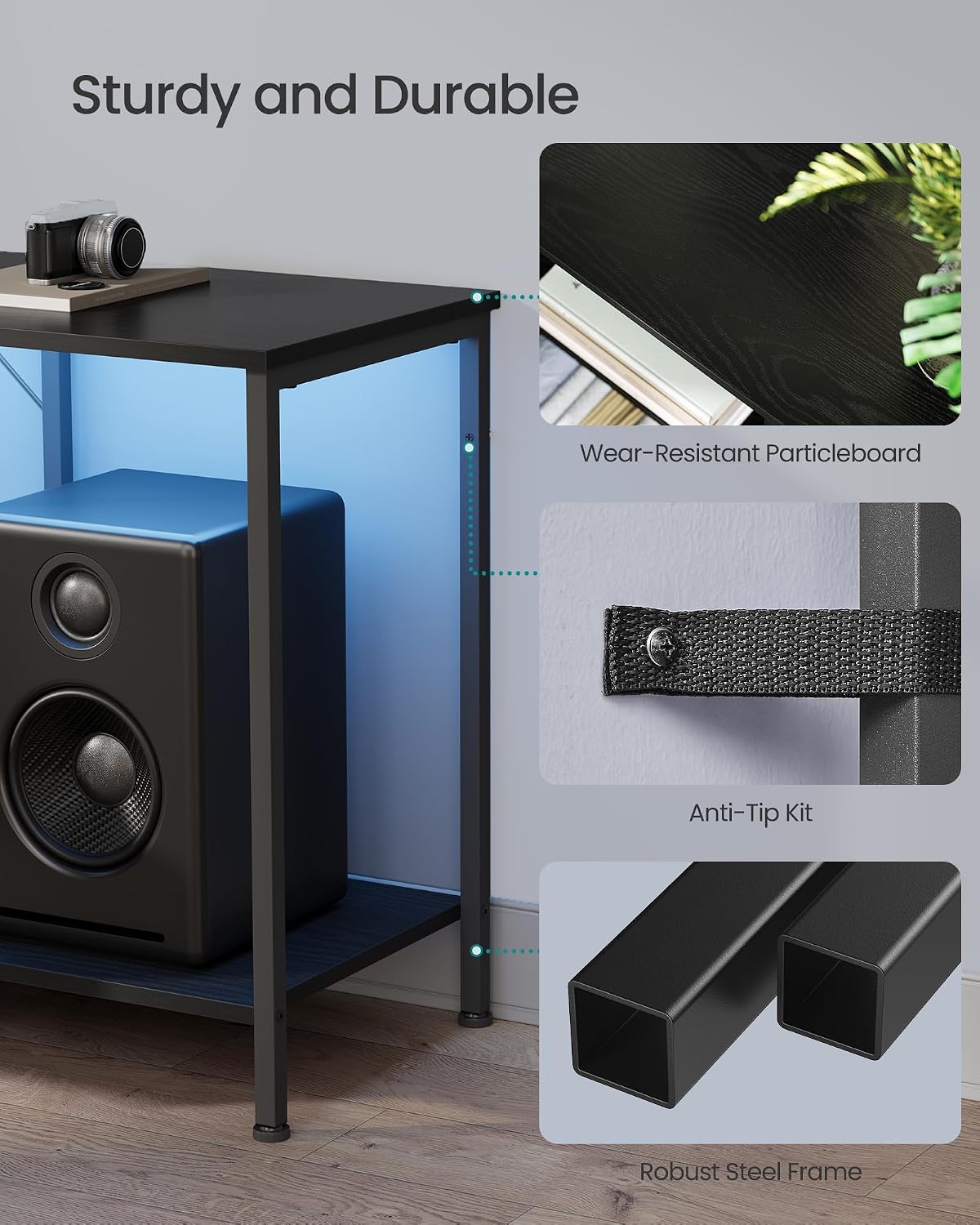 Detalle 2 de SONGMICS TV stand ULGS420B101