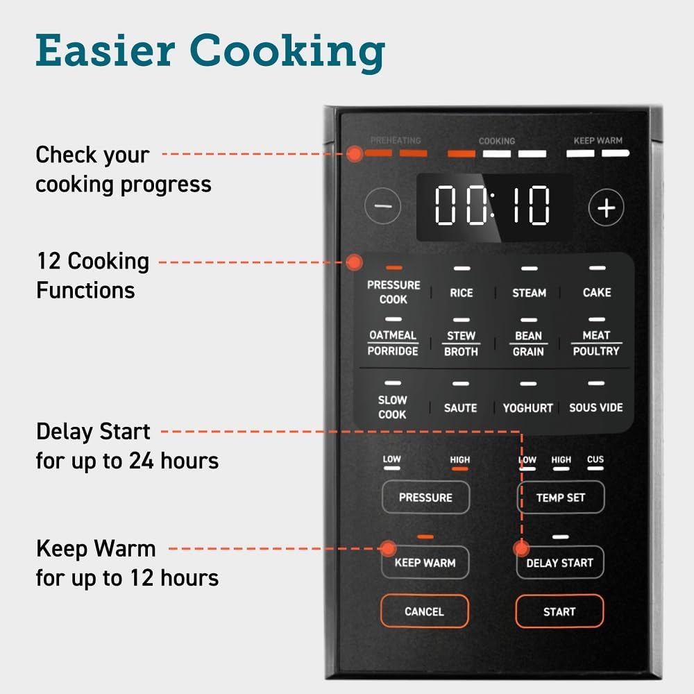 Detalle 1 de Cosori Pressure Cooker 5.7L, 9-in-1 multi