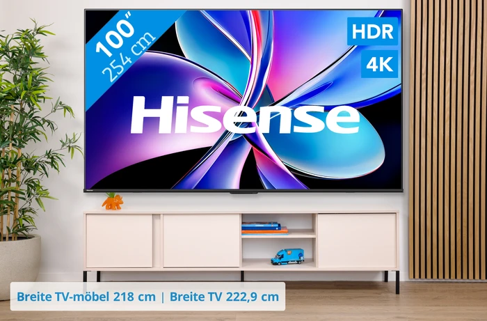 Thumbnail 16 de Hisense 100 Zoll PRO QLED E7Q (2025) – Großes Bild, kräftiger Sound und intelligente Bildanpassung
