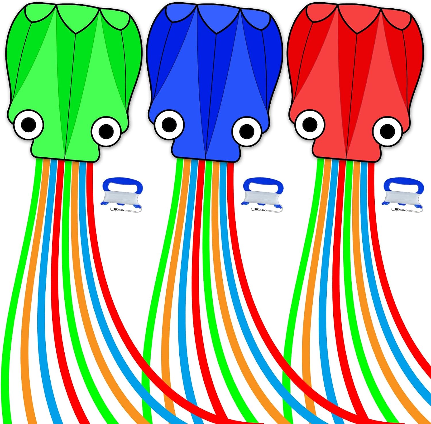 Thumbnail 6 de SGftre 3-Piece Butterfly, Delta & Octopus Kite Set for Kids and Adults (3 kites)