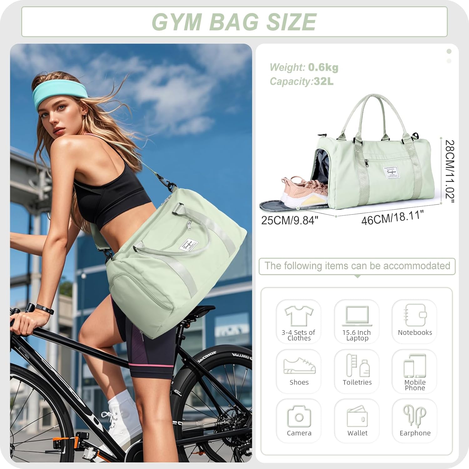 Thumbnail 1 de HYC00 Sport Duffel Bag – Großzügige Sporttasche mit Nass-/Schmutzfach, Schuhfach und praktischem Reisestandard