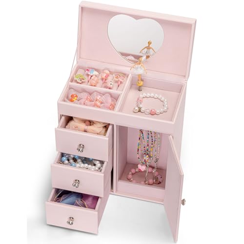 Thumbnail 6 de VLANDO Boîte à bijoux fille avec boîte à musique – un cadeau élégant et fonctionnel