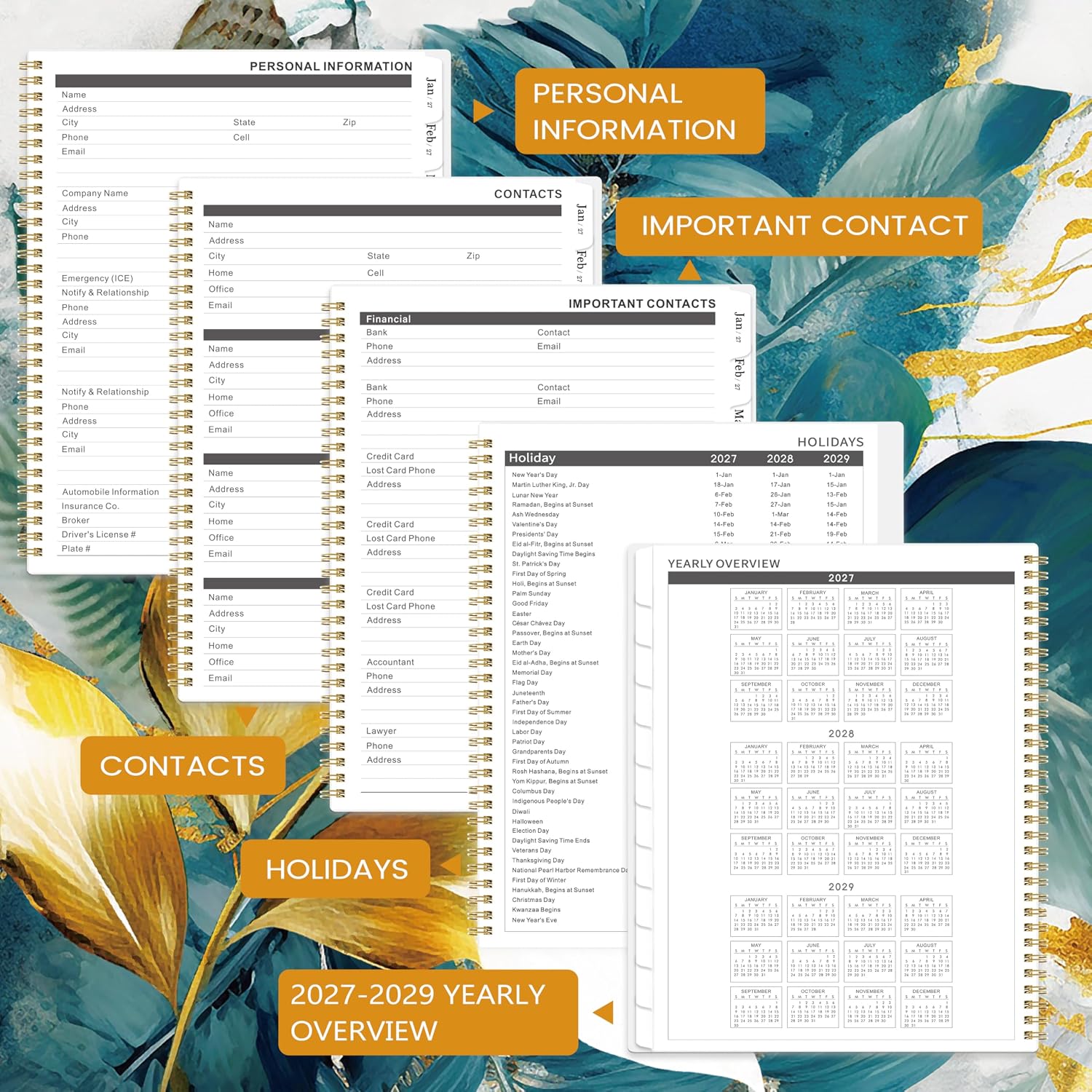 Detalle de 2027-2028 Monthly Planner