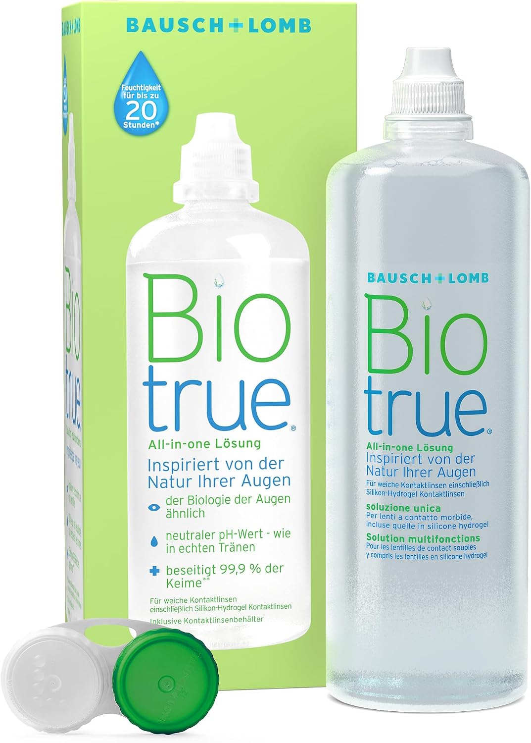 Detalle de Biotrue All-in-One Lösung - Kontaktlinsenreiniger und Aufbewahrungslösung (300 ml) von Bausch + Lomb