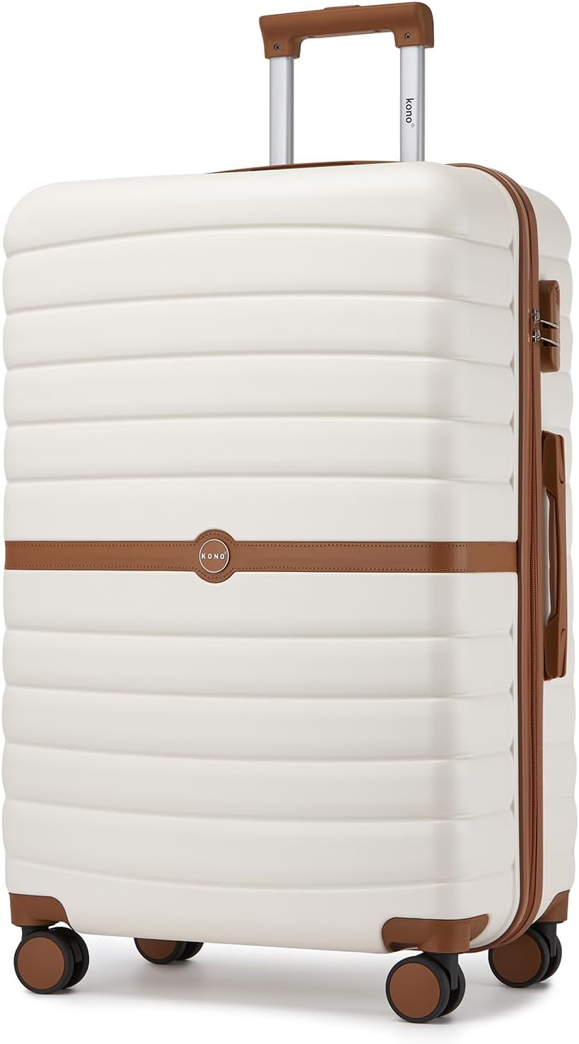 Thumbnail 5 de KONO 76.5 cm Large Hard-Shell Suitcase, 94 L, ABS + PC, 8 Wheels
