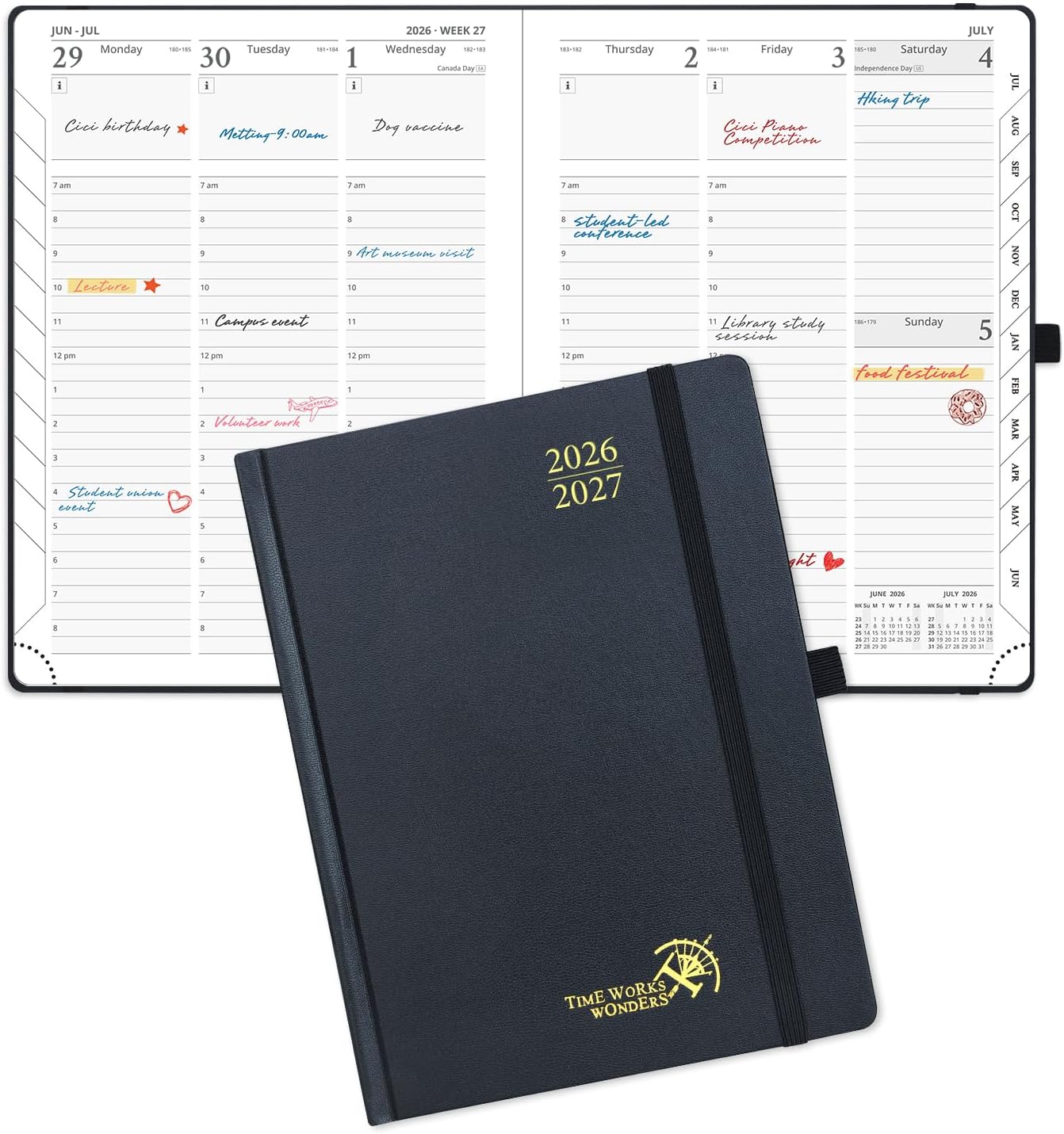 Detalle de POPRUN Academic Planner 6.5" x 8.75