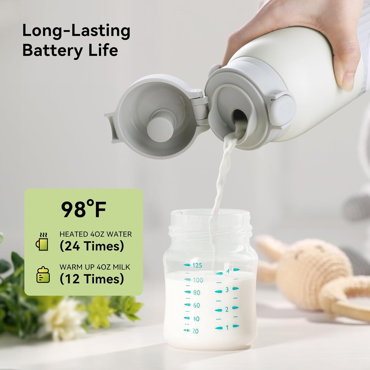 Thumbnail 5 de Portable Baby Bottle Warmer for Travel with 380ml Capacity and 10000mAh Battery