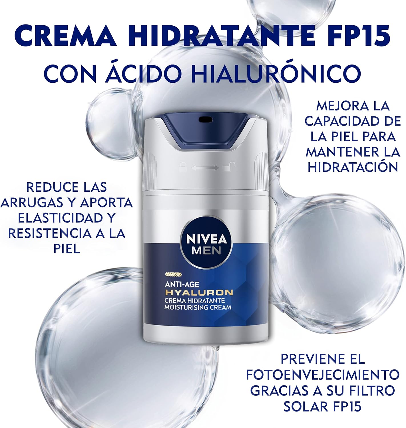Thumbnail 6 de NIVEA MEN Hyaluron Crema Hidratante Antiedad FP15 50 ml