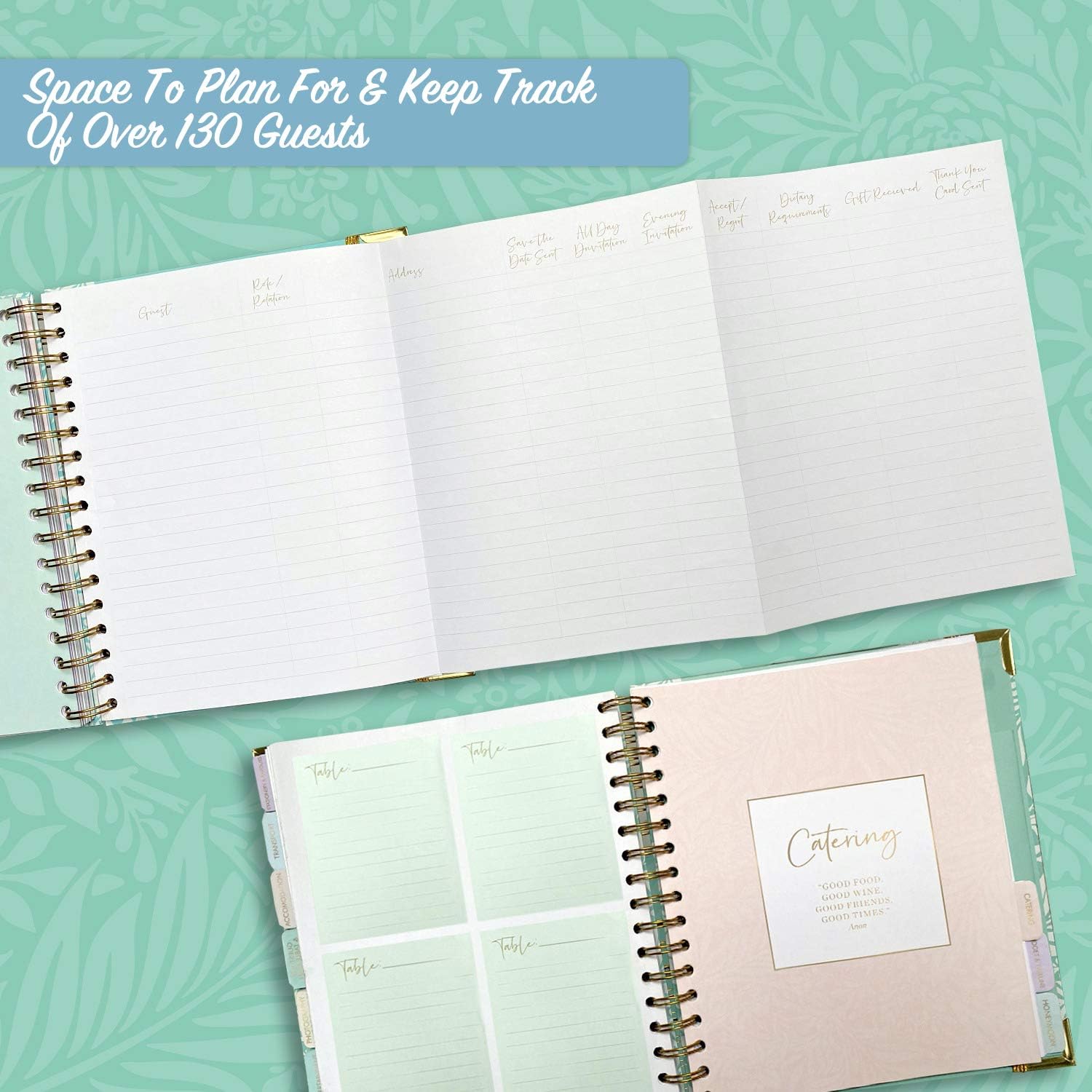 Thumbnail 6 de Best Day Books Luxury Wedding Planner Book Organiser – engagement keepsake with guest list, budget tracker & timeline