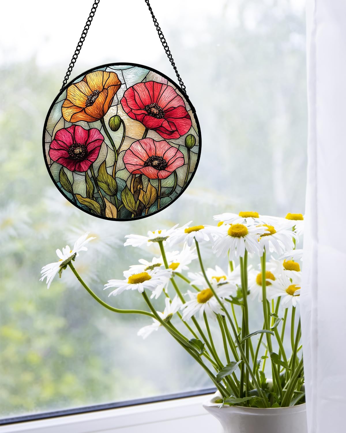 Thumbnail 6 de AMDERVEN Stained Glass Suncatcher Sun Catcher 9.8 in