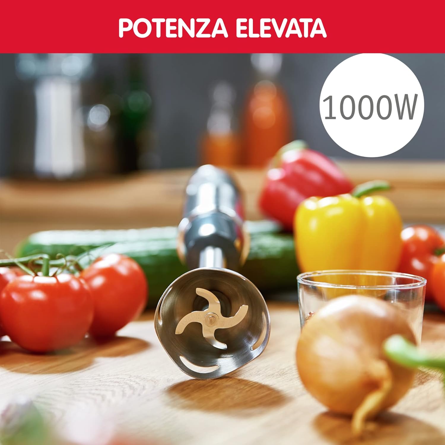 Detalle de Moulinex DD6578 Quickchef 2in1 Frullatore a Immersione: potenza 1000 W, tecnologia Powelix e accessori inclusi