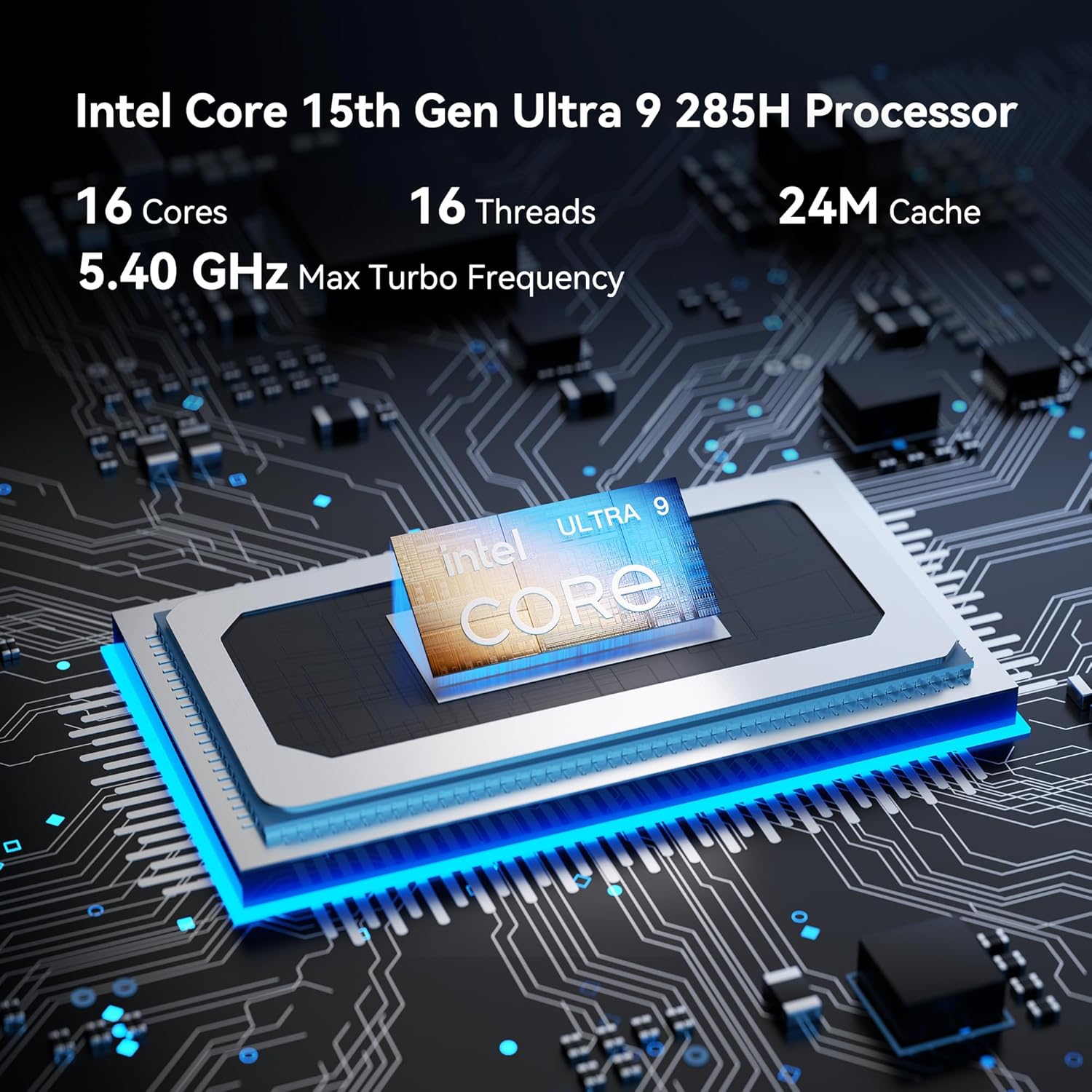 Detalle de GEEKOM IT15 Mini PC (Intel Core Ultra 9 285H, 32GB DDR5, 2TB NVMe) with Windows 11 Pro for office and 4K multi-display