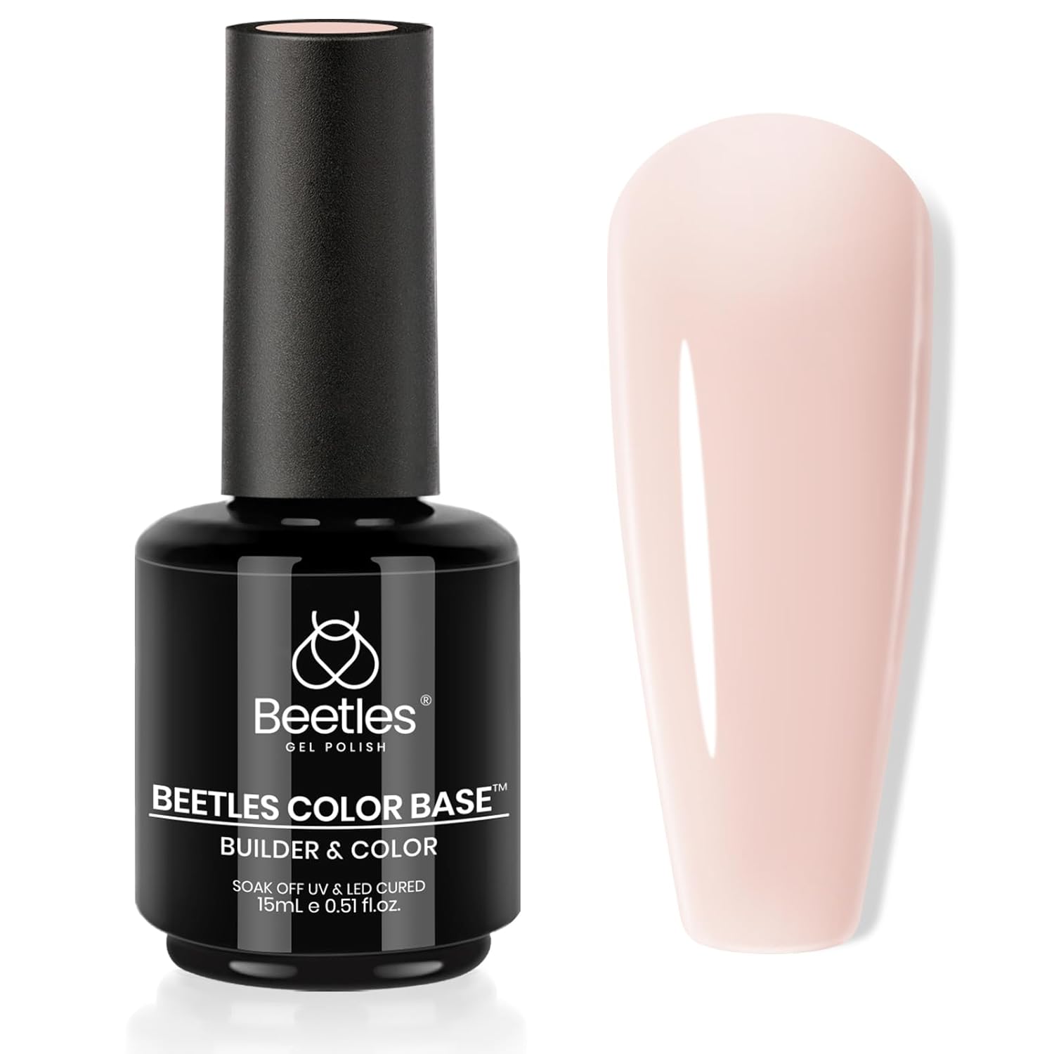Detalle de Beetles Color Base Gel Nail Polish: Neutral Nude Rubber Base Builder (15ml)