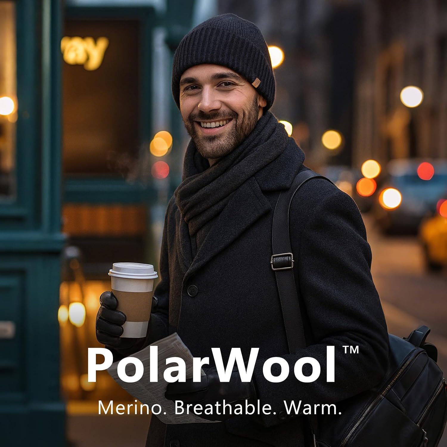 Thumbnail 6 de TOP-EX PolarWool Oversized Merino Wool Beanie 3 Sizes