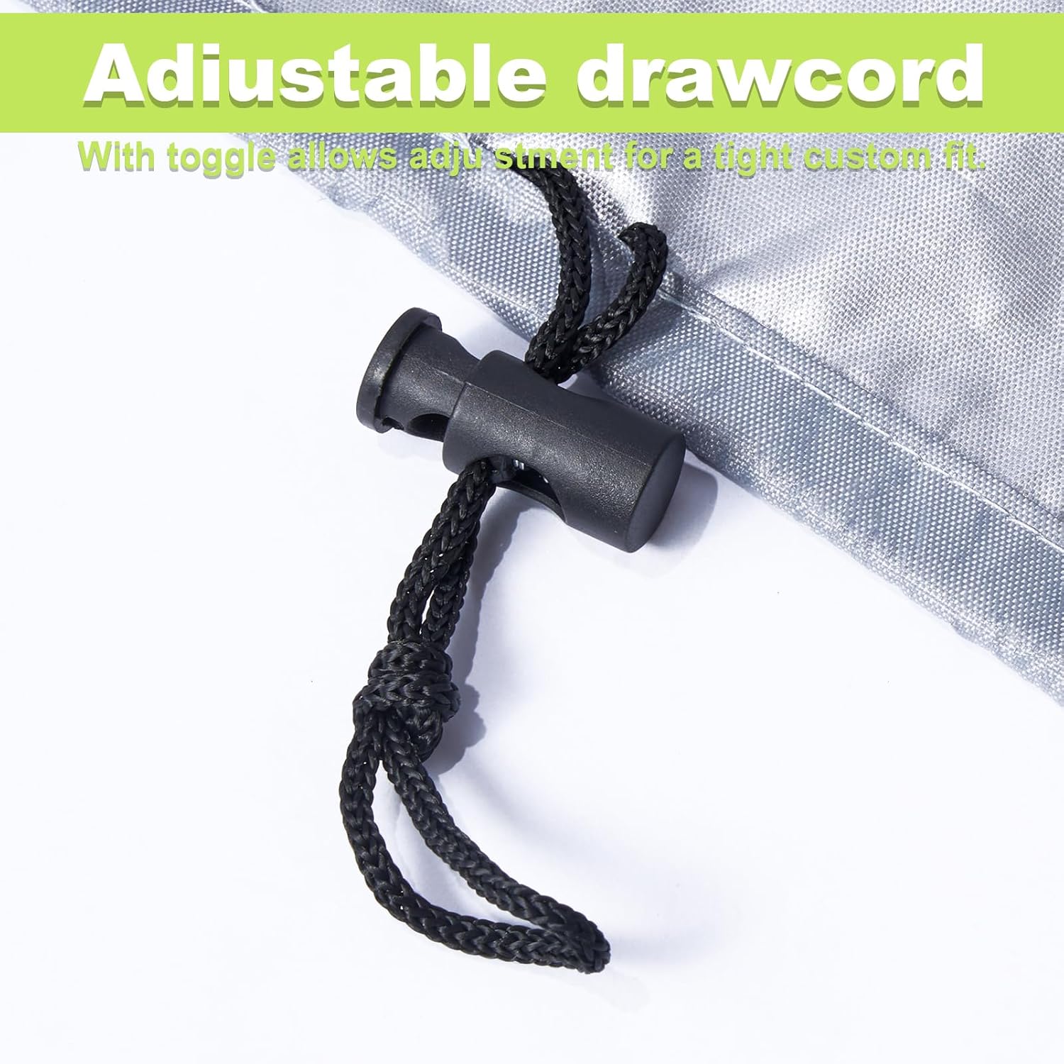 Detalle 2 de Ricyea waterproof garden stacking chair cover (210D Oxford fabric), 2 pack, grey