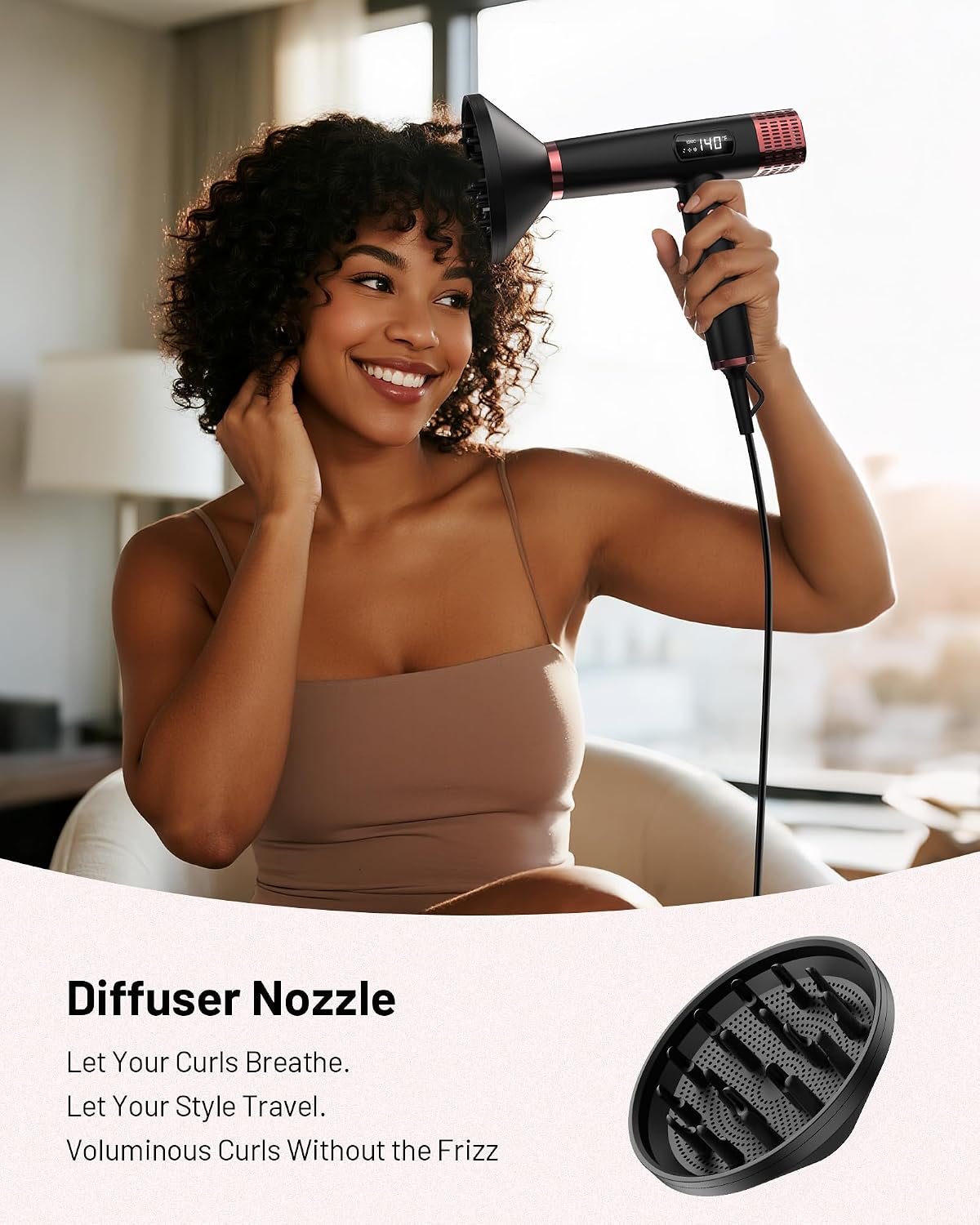 Thumbnail 4 de MESCOMB Asciugacapelli Ionico con Diffusore e Motore Brushless 1875W – 110.000 Giri/min