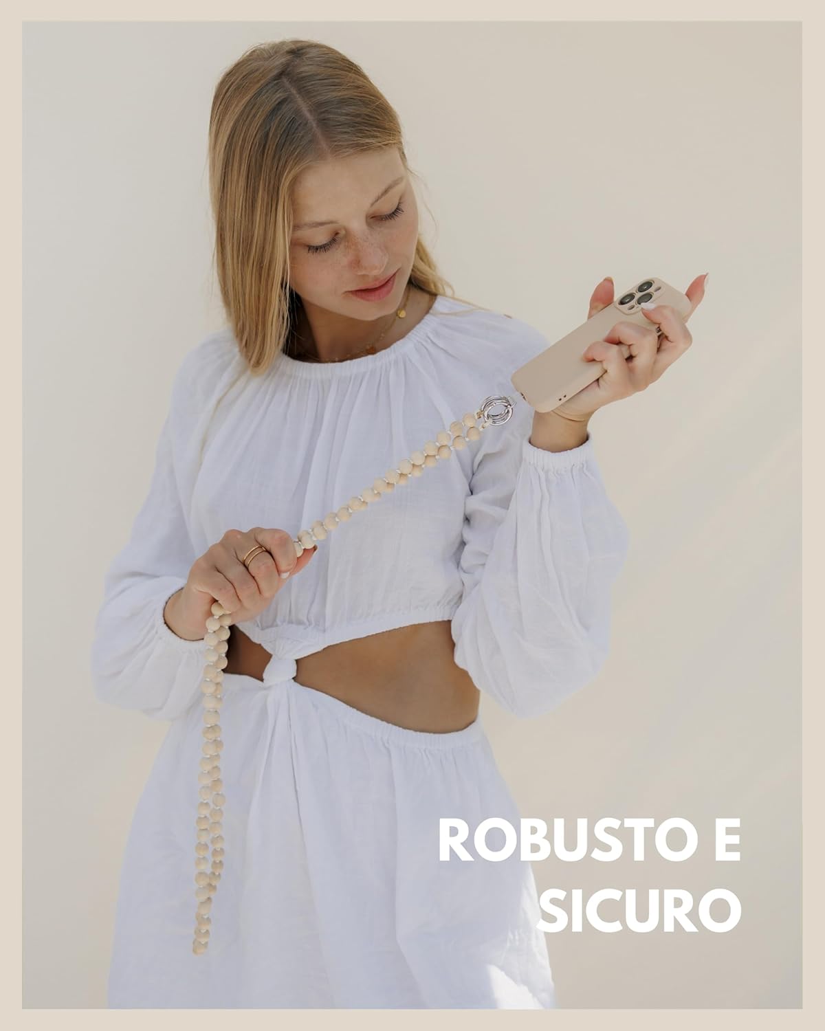 Thumbnail 2 de GD GOOD.designs catena per cellulare con perline e laccetto da collo universale da 130 cm