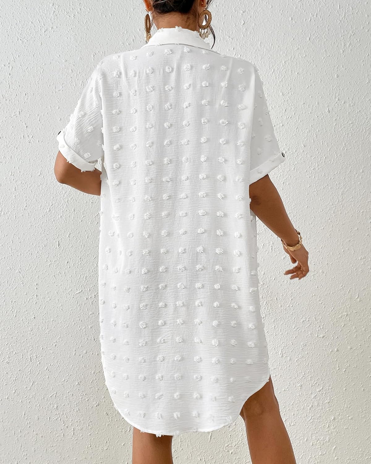 Thumbnail 4 de Bsubseach Swiss Dot Button-Down Beach Cover-Up for Women
