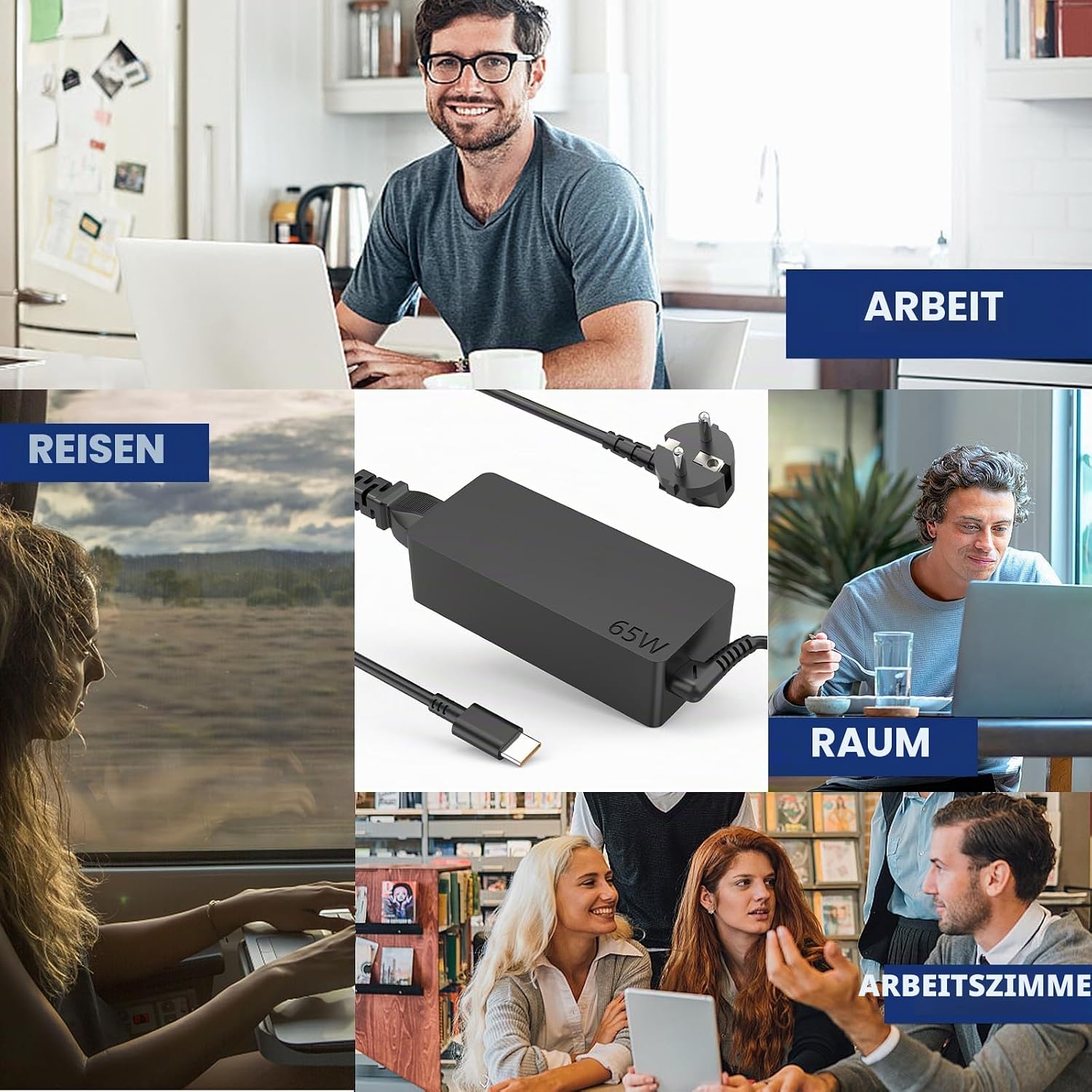 Thumbnail 6 de 65W USB‑C Laptop Netzteil für Lenovo ThinkPad – Kompakt, sicher und universell einsetzbar
