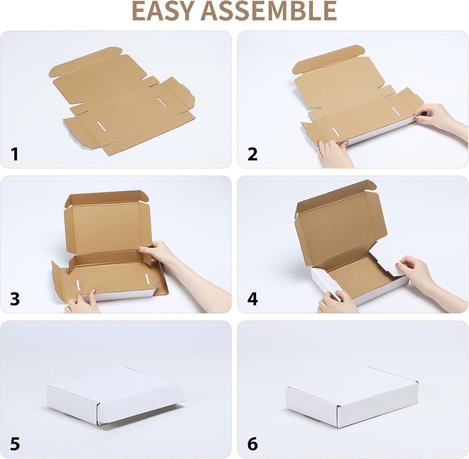 Detalle de Shipping boxes 10 x 8 x 3 in, set of 25
