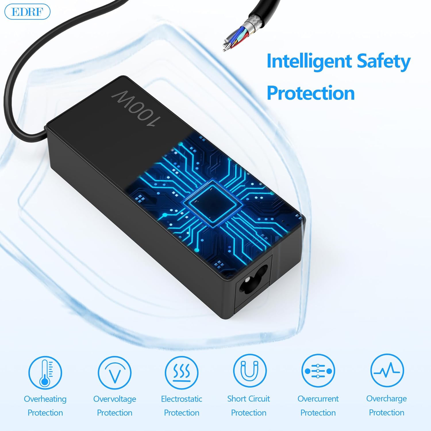 Detalle 2 de 100W USB-C Laptop Charger for Lenovo ThinkBook/ThinkPad/IdeaPad/Yoga — Fast 100W Power for Travel